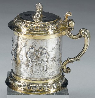 Tankard, Danzig, c.1680 (paket förgyllt silver) (se även 469712) av Johann II Rohde