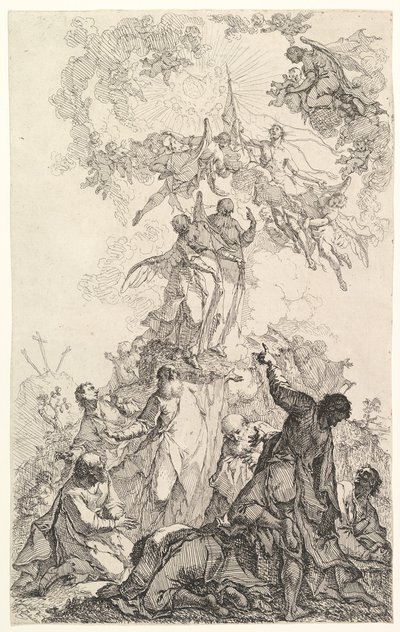 Kristi himmelsfärd, ca. 1750. av Johann Ignatz Zimbal