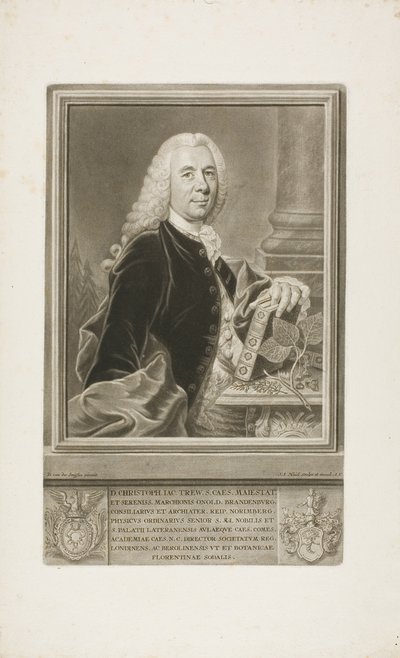 Mr. Christopher Jacob Trew, från Select Plants av Johann Jacob Haid