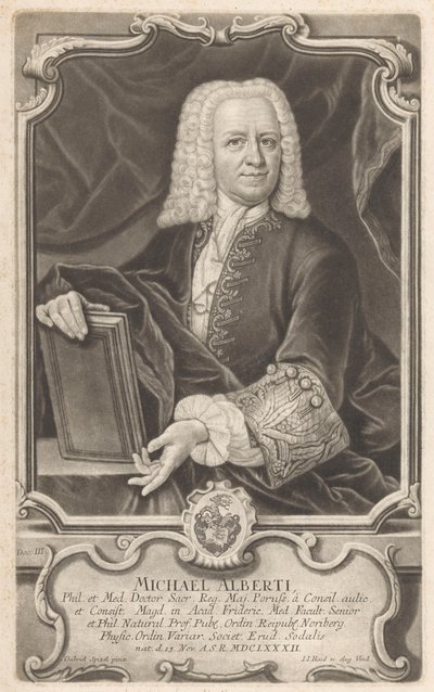 Porträtt av Michael Alberti av Johann Jacob Haid