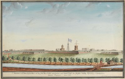Prospect vom Fort St George av Johann Jacob Ludewig Rothmeyer