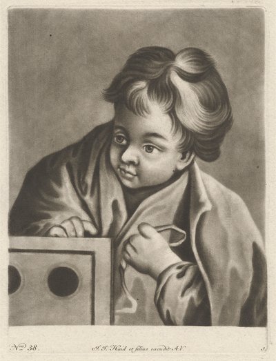 Pojke med en låda av Johann Jacobus Haid