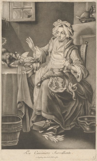 Den övervakande kocken av Johann Jacobus Haid