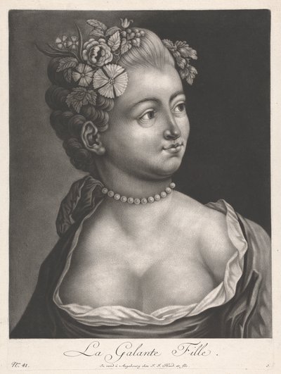 Den galanta tjejen av Johann Jacobus Haid