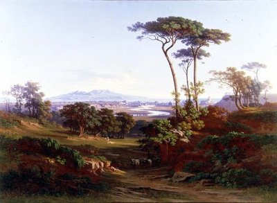 En utsikt över Rom (olja på duk) av Johann Jakob Frey