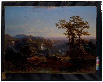 Vy över Tivoli Med Aniene-vattenfallen av Johann Jakob Frey