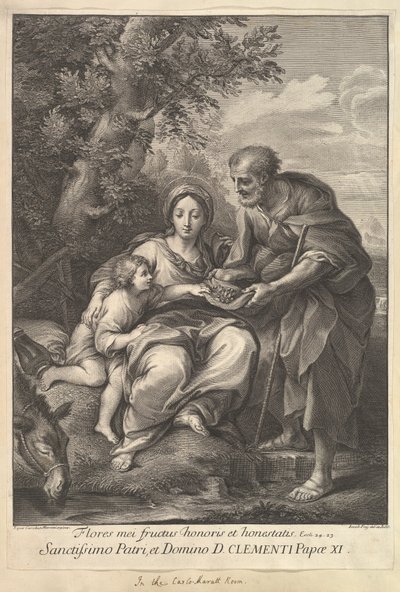 Jungfrun och Josef med den unge Jesus, 1710-40. av Johann Jakob Frey the Elder