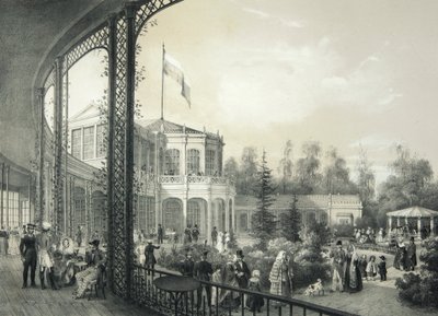 Järnvägsstationen i Pavlovsk, 1840-1850. av Johann Jakob Meier