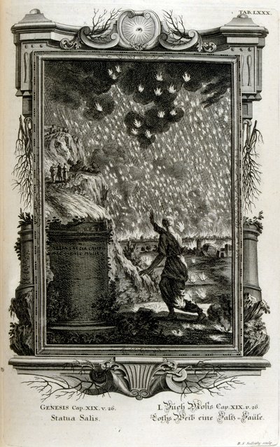 Lots fru förändras till en saltpelare av Johann Jakob Scheuchzer