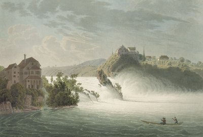 Rhenfallen, graverad av J. Hurlimann av Johann Jakob Wetzel