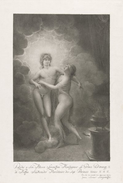 Allegori över äktenskapet mellan Vilhelm V och Wilhelmina av Preussen, 1767 av Johann Joseph Friedrich Langenhöffel
