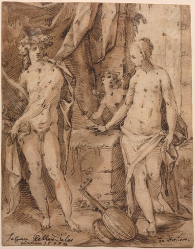 Apollo med Erato och Amor av Johann Kellerthaler