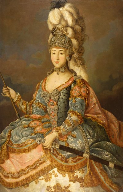 Porträtt av grevinnan Anna Petrovna Sheremetyeva 1744-1768, 1769. av Johann Ligotsky