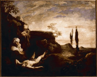 Abel gråter av sina föräldrar (olja på duk, cirka 1630) av Johann Liss