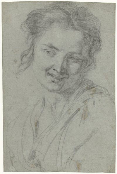 Studie av en leende kvinna av Johann Liss