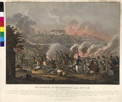 Slaget vid Elchingen den 14 oktober 1805 (etsning och akvatint) av Johann Lorenz Rugendas