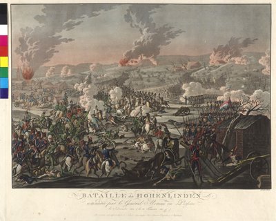 Slaget vid Hohenlinden (Linden) den 3 december 1800 (etsning och akvatint) av Johann Lorenz Rugendas