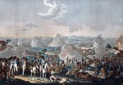 Slaget vid Wagram (1809) - Akvatint - 52,8x63,4 - Privat samling av Johann Lorenz Rugendas