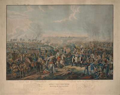 Efter slaget om nationerna: Prins Schwarzenberg kommer med nyheter om seger den 18 oktober 1813 av Johann Lorenz Rugendas the Younger
