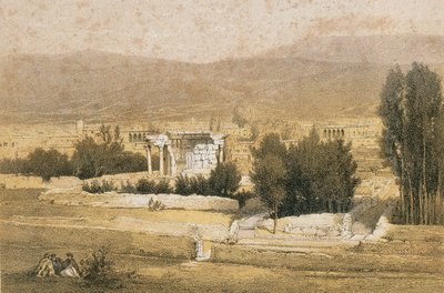 Baalbek. Etsning av Bernatz et alii - Steinkopk J.F. Redaktör av Johann Martin Bernatz
