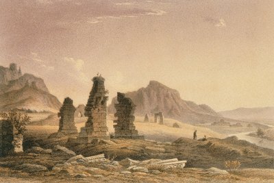 Sardes omgivningar. Etsning av Bernatz et alii - Steinkopk J.F. Redaktör av Johann Martin Bernatz