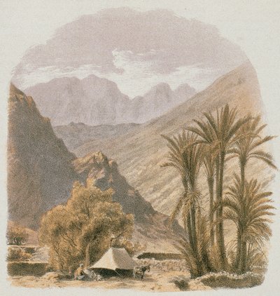 Sinai. Etsning av Bernatz et al - Steinkopk J.F. Redaktör av Johann Martin Bernatz