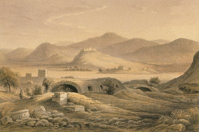 Utsikt över Efesos. Etsning av Bernatz et alii - Steinkopk J.F. Editore av Johann Martin Bernatz