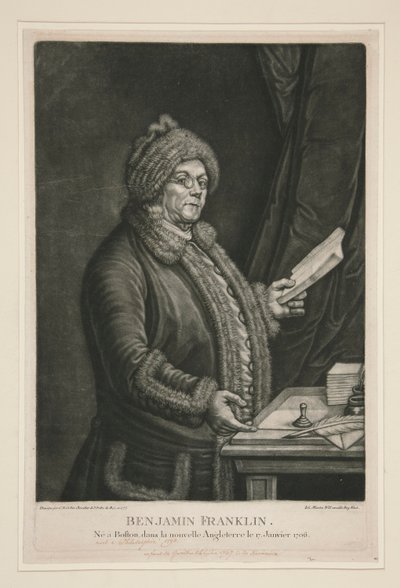 Benjamin Franklin av Johann Martin Will