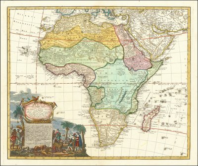 1737 års karta över Afrika av Johann Matthias Hase av Johann Matthias Hase
