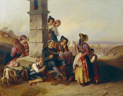 Resten av pilgrimerna av Johann Matthias Ranftl