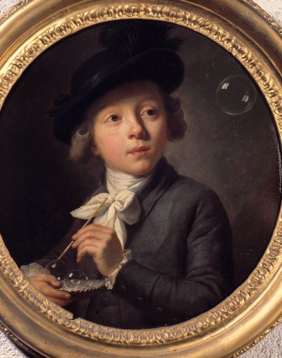 Såpbubblor eller ett porträtt av J. A. Laurens. Målning av Melchior Wyrsch (1732-1798). 1784. Museum of Fine Arts i Besancon av Johann Melchior Joseph Wyrsch or Wursch