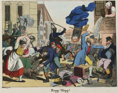 Hep Hep Krawalle 1819 av Johann Michael Voltz