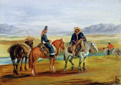 Chilenska Huasos, ca 1836 av Johann Moritz Rugendas