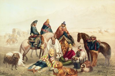 Kostymer av chilenska rustik, illustration från 