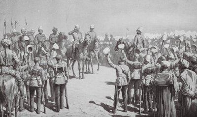 Australisk kontingent lämnar Suakin (litografi) av Johann Nepomuk (after) Schonberg