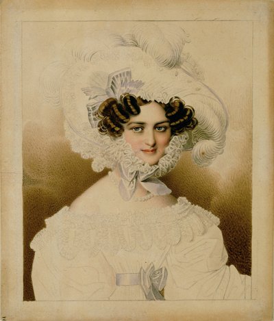 Kejsarinnan Karoline Augusta, fjärde hustrun till kejsar Frans I ... (akvarell och blyerts) av Johann Nepomuk Ender