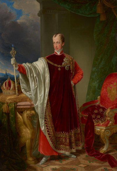 Kejsar Ferdinand i regalierna av Guldfleeceorden av Johann Nepomuk Ender