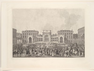 Kung Vilhelm I:s investering i Bryssel, 1815 av Johann Nepomuk Gibèle