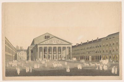 Utsikt över Kungliga Teatern i Bryssel av Johann Nepomuk Gibèle
