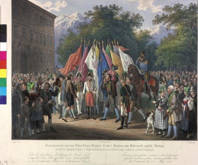 Ärftlig homage i Tyrolen 1816 av Johann Nepomuk Hoechle