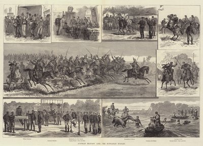 Österrikiskt militärliv, de ungerska husarerna av Johann Nepomuk Schonberg