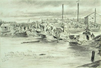 Pei-Ho-bron, augusti 1900 (akvarell på papper) av Johann Nepomuk Schonberg