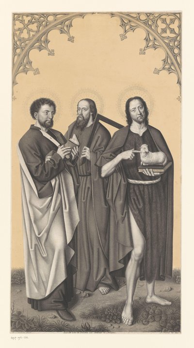 Saint Bartholomew, Thomas och Johannes Döparen Verk ur samlingen av bröderna Boisserée (serietitel) Galerie des Frères Boisseree (serietitel) av Johann Nepomuk Strixner