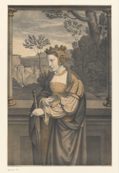 Saint Catherine Verk ur samlingen av bröderna Boisserée (serietitel) Galerie des Frères Boisseree (serietitel) av Johann Nepomuk Strixner