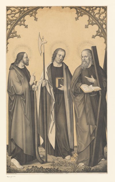 Sankt Jakob den yngre, Matteus och Andreas Verk ur samlingen av bröderna Boisserée (serietitel) Galerie des Frères Boisserée (serietitel) av Johann Nepomuk Strixner