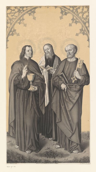 Sankt Johannes, Matteus och Petrus Verk ur samlingen av bröderna Boisserée (serietitel) Galerie des Frères Boisserée (serietitel) av Johann Nepomuk Strixner