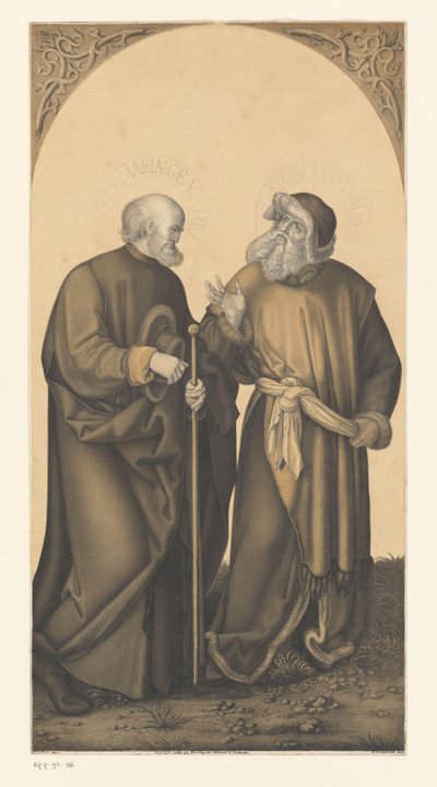 Saint Joseph och Joachim Verk ur samlingen av bröderna Boisserée (serietitel) Galerie des Frères Boisserée (serietitel) av Johann Nepomuk Strixner
