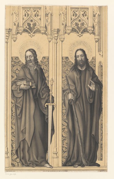 Saint Matthew och James Verk ur samlingen av bröderna Boisserée (serietitel) Galerie des Frères Boisserée (serietitel) av Johann Nepomuk Strixner