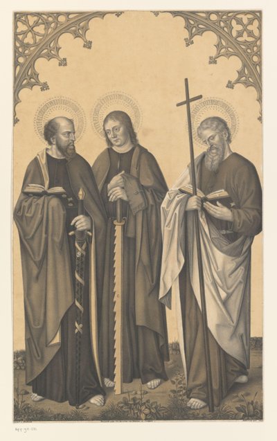 Saint Paul, Simon och Philip Verk ur samlingen av bröderna Boisserée (serietitel) Galerie des Frères Boisseree (serietitel) av Johann Nepomuk Strixner