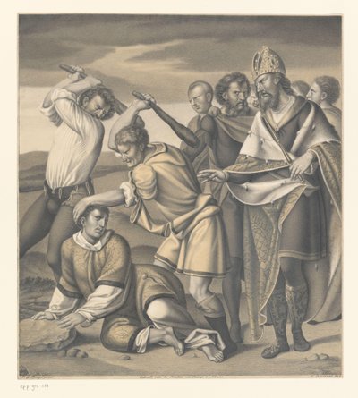 Sankt Ewalds martyrskap Verk ur samlingen av bröderna Boisserée (titel på objekt) Galerie des Frères Boisserée (titel på objekt) av Johann Nepomuk Strixner